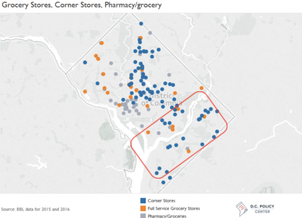 Grocery Stores, Corner Stores, Pharamcy in DC