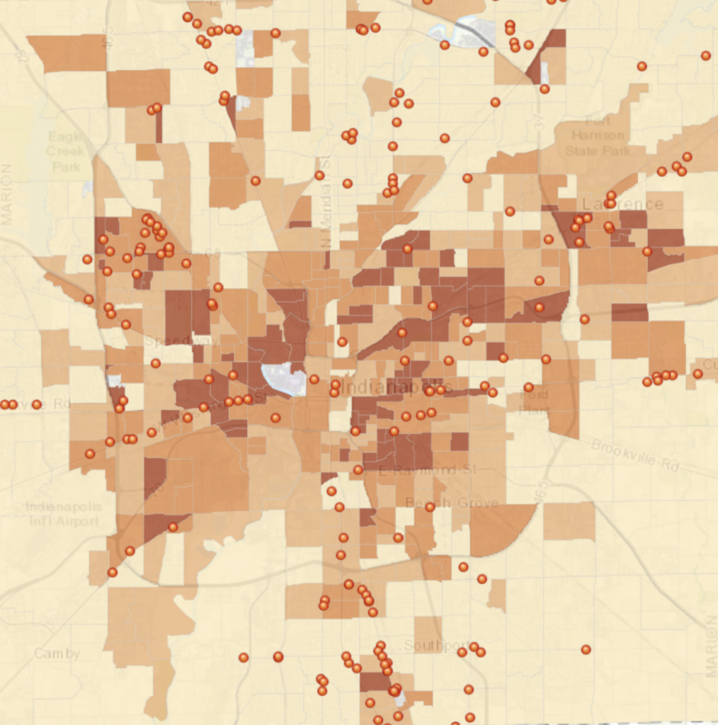Low-Income and Low-Access Food Deserts in Indianapolis