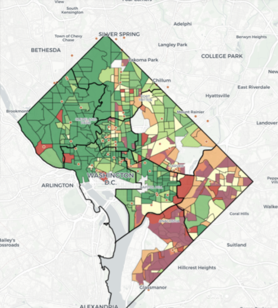 Low income areas in DC